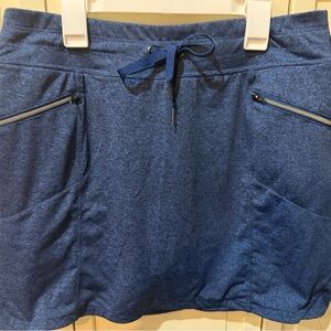 Tangerine Navy Skort with Zipper Pockets